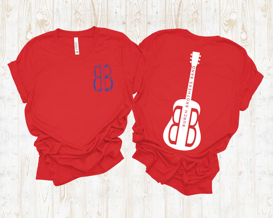 Burch Brother Band Logo T-shirt Red, White and Blue
