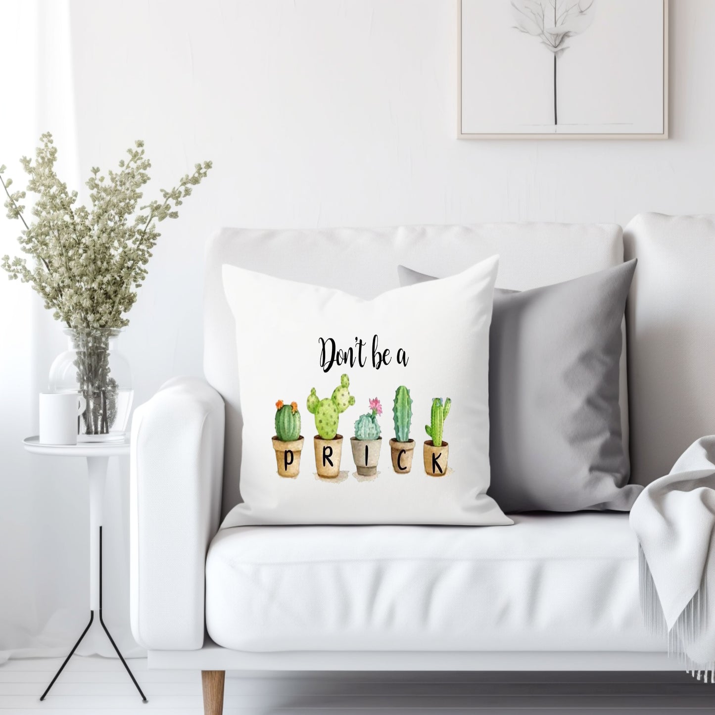 Don't be a prick - Throw Pillow Cover