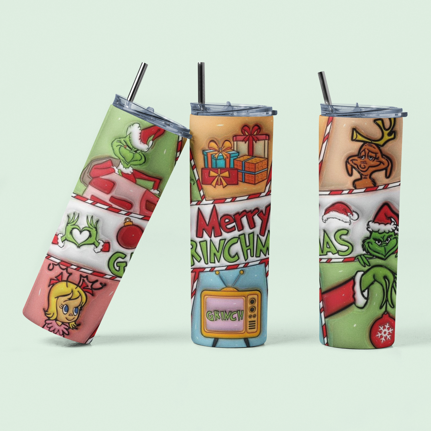Merry Grinchmas! Max, Cindy & Grinch 20oz Tumbler