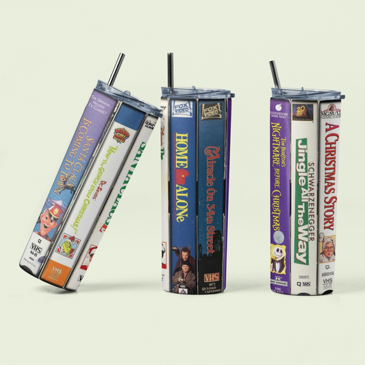 Christmas Movie VHS 3 Skinny Tumbler!