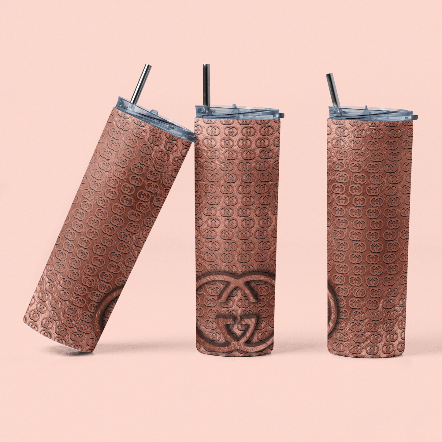 Rose gold designer 20oz tumbler!