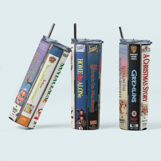 Christmas Movie VHS 1 Skinny Tumbler!