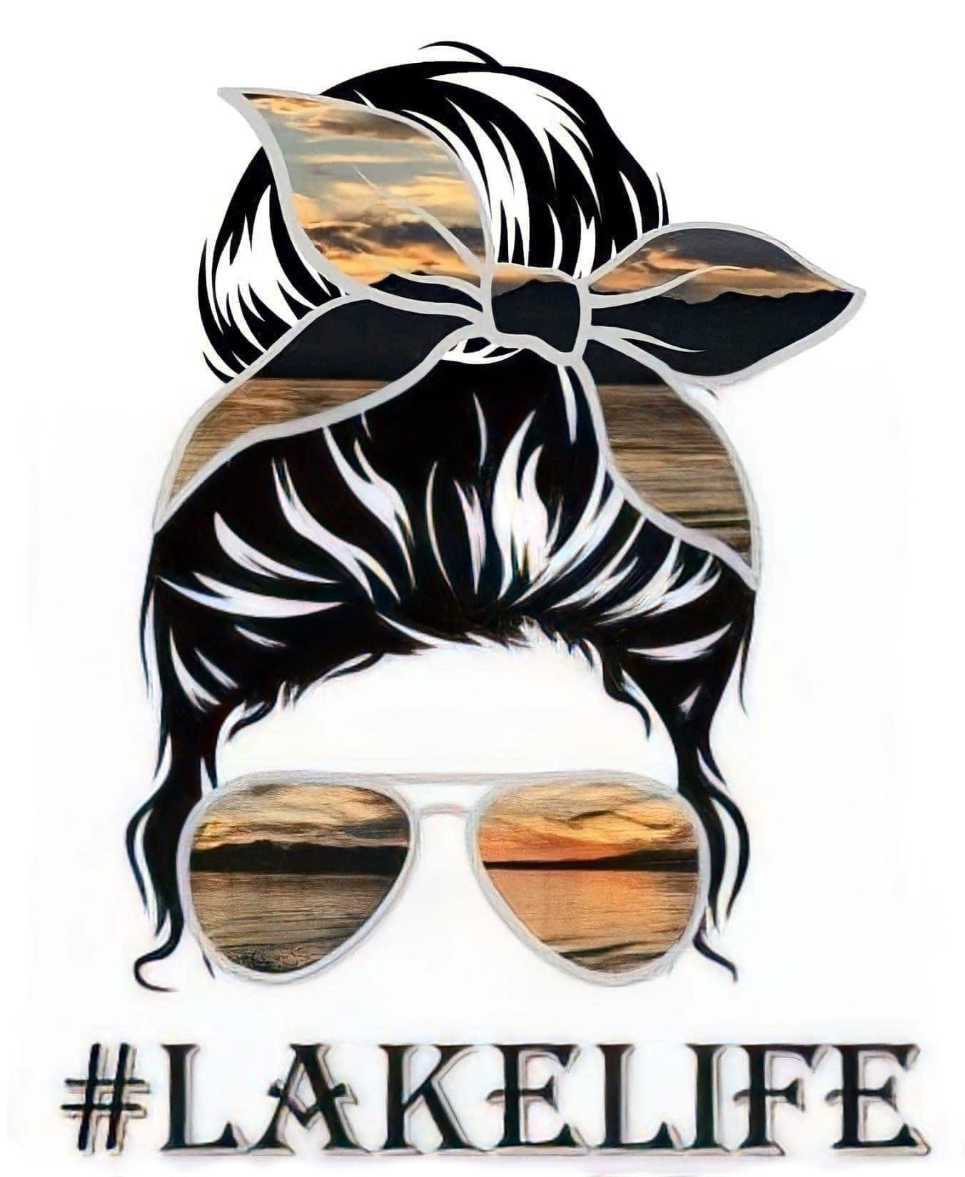 Lake life messy bun - Coffee Mug