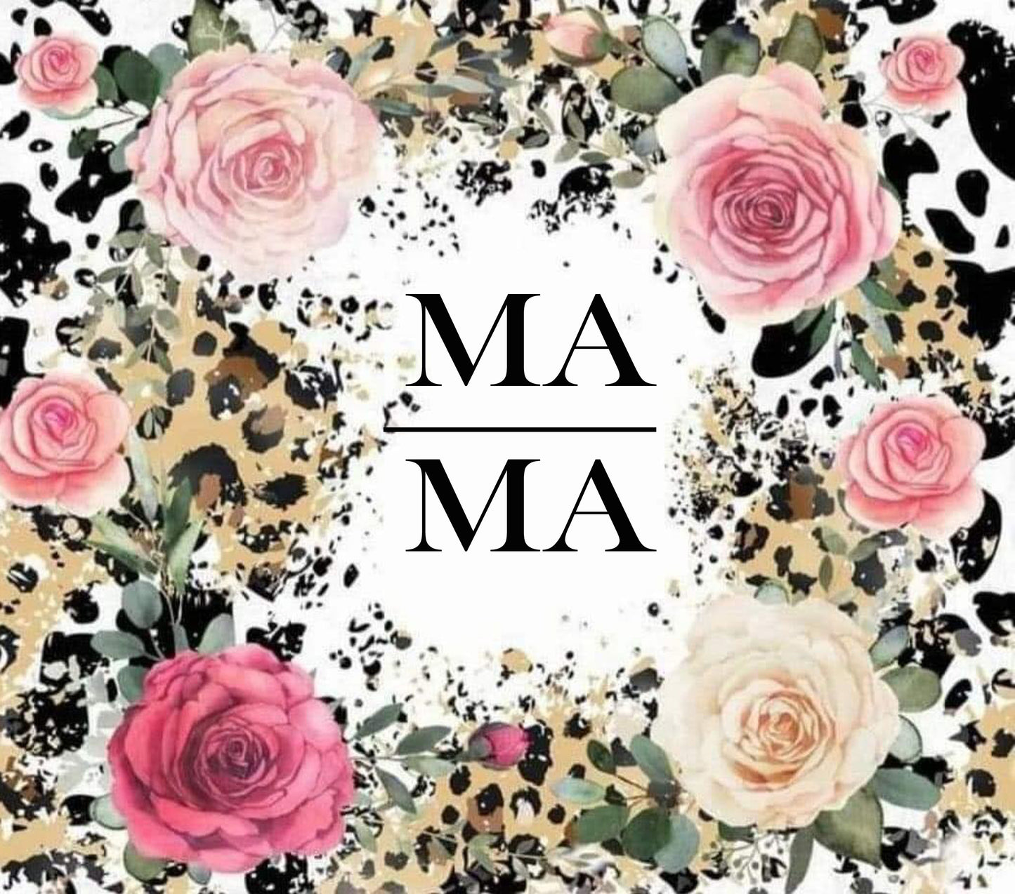 MA-MA floral - skinny tumbler