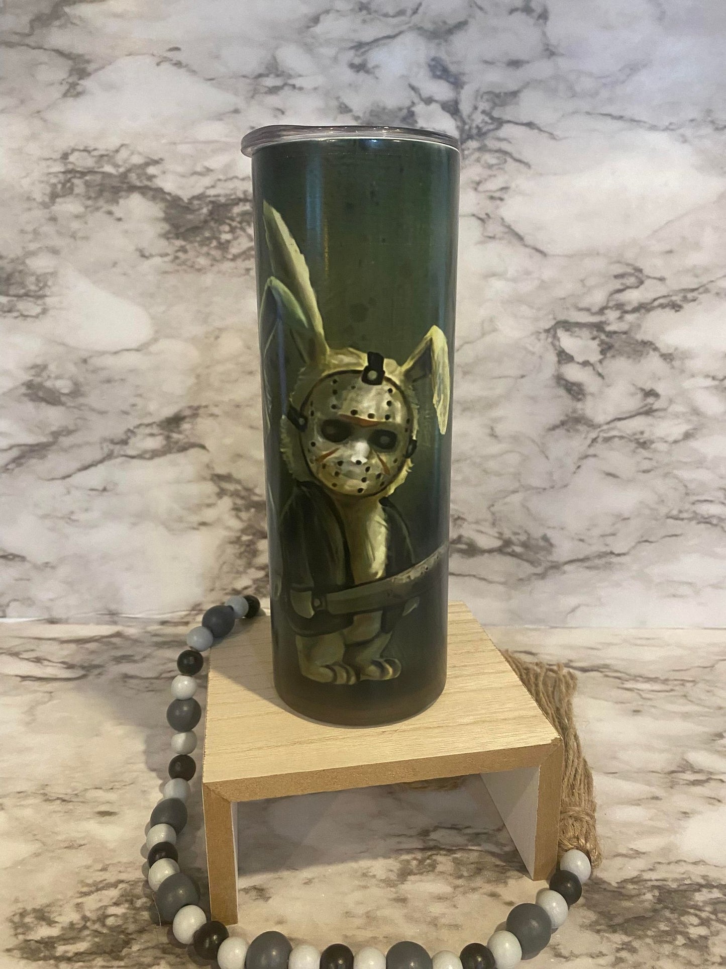 Horror movie bunnies - Skinny Tumbler