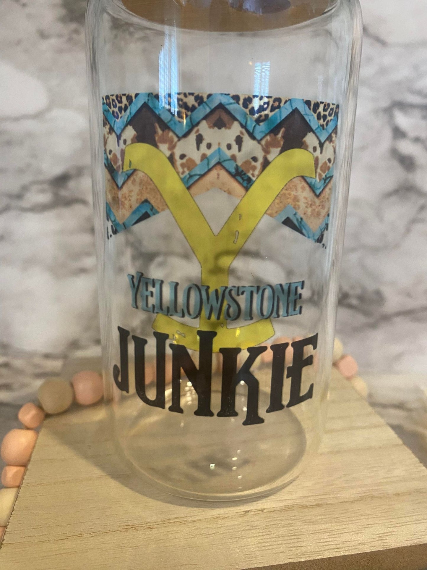 Western Junkie - Clear Glass Cup