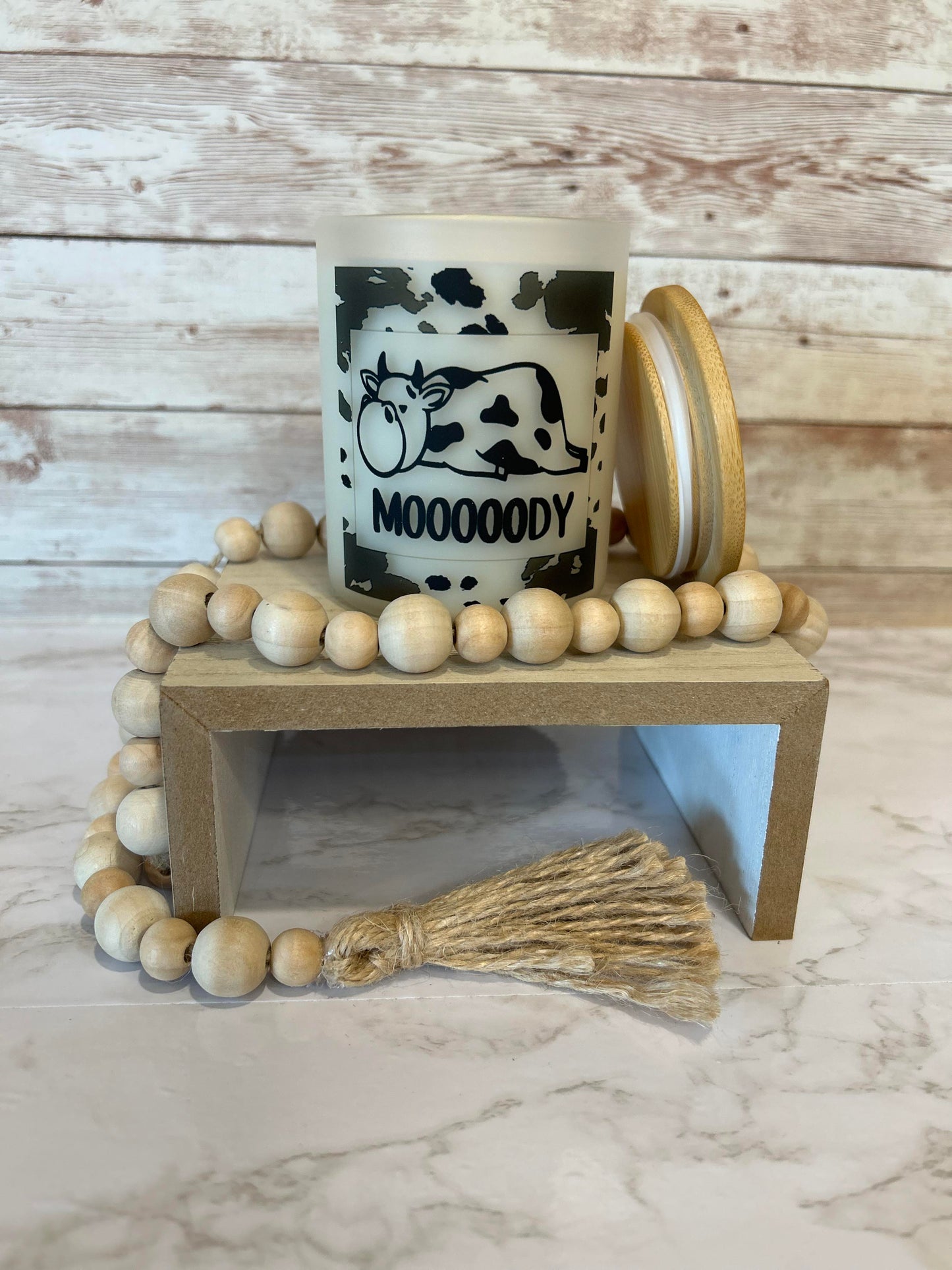 Moooody-cow print Soy candle