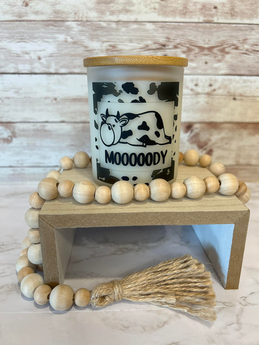 Moooody-cow print Soy candle