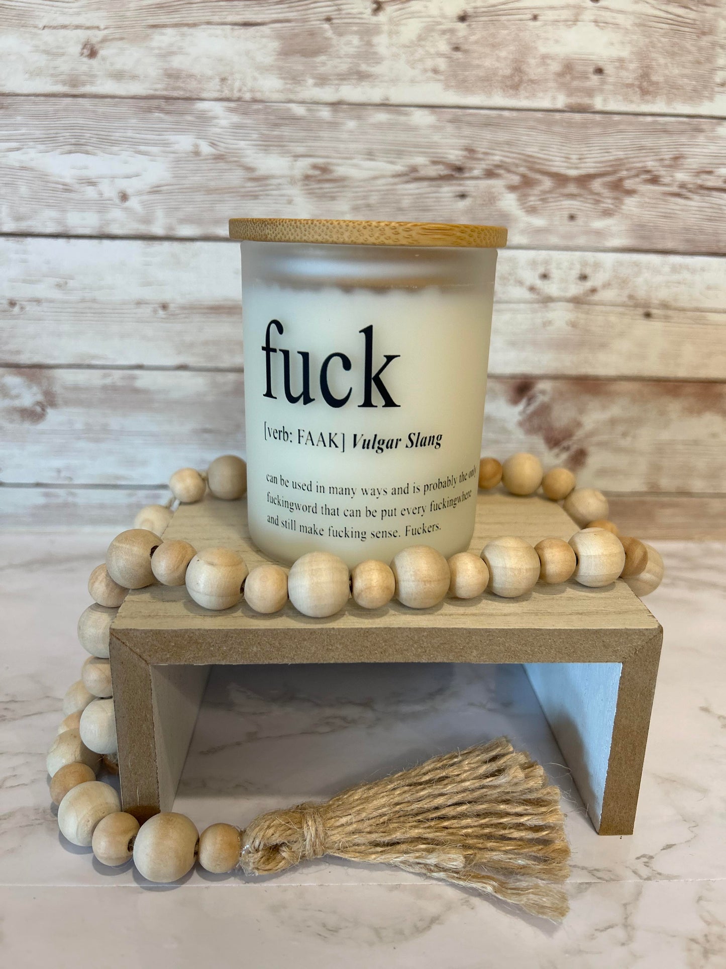 FUCK definition Soy candle