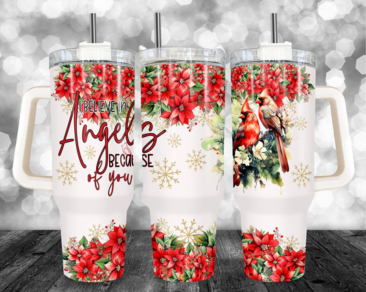 I believe in Angels - Cardinals 40oz Tumbler