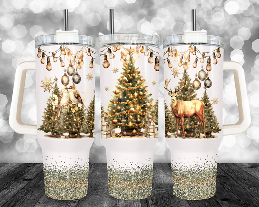 Christmas tree and deer 40oz Tumbler