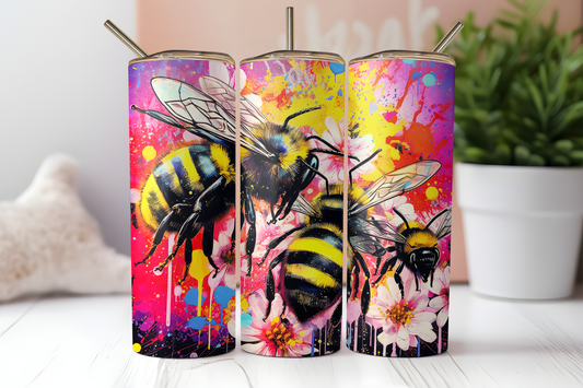 Graffiti Bees 20oz Tumbler