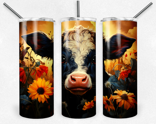 Sunflowers and heifer 20oz Tumbler