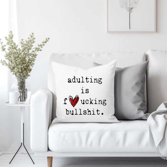 Adulting is FBS - Throw Pillow Cover