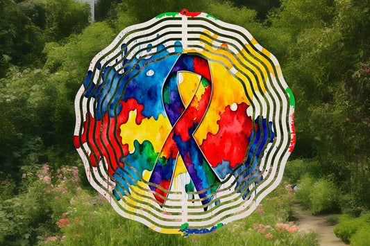 Autism Awareness Wind Spinner