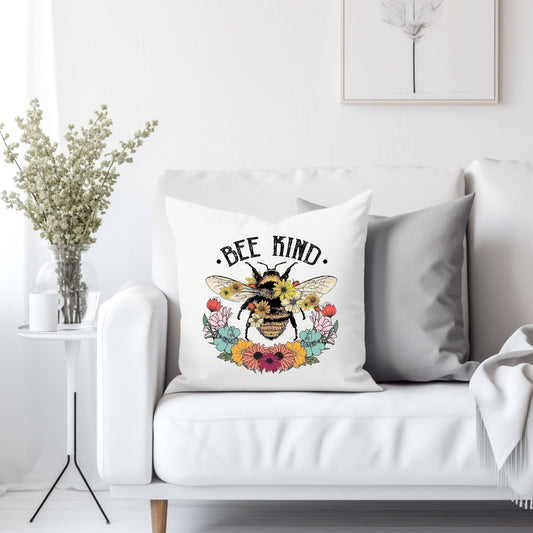 Bee kind - Throw Pillow Cover