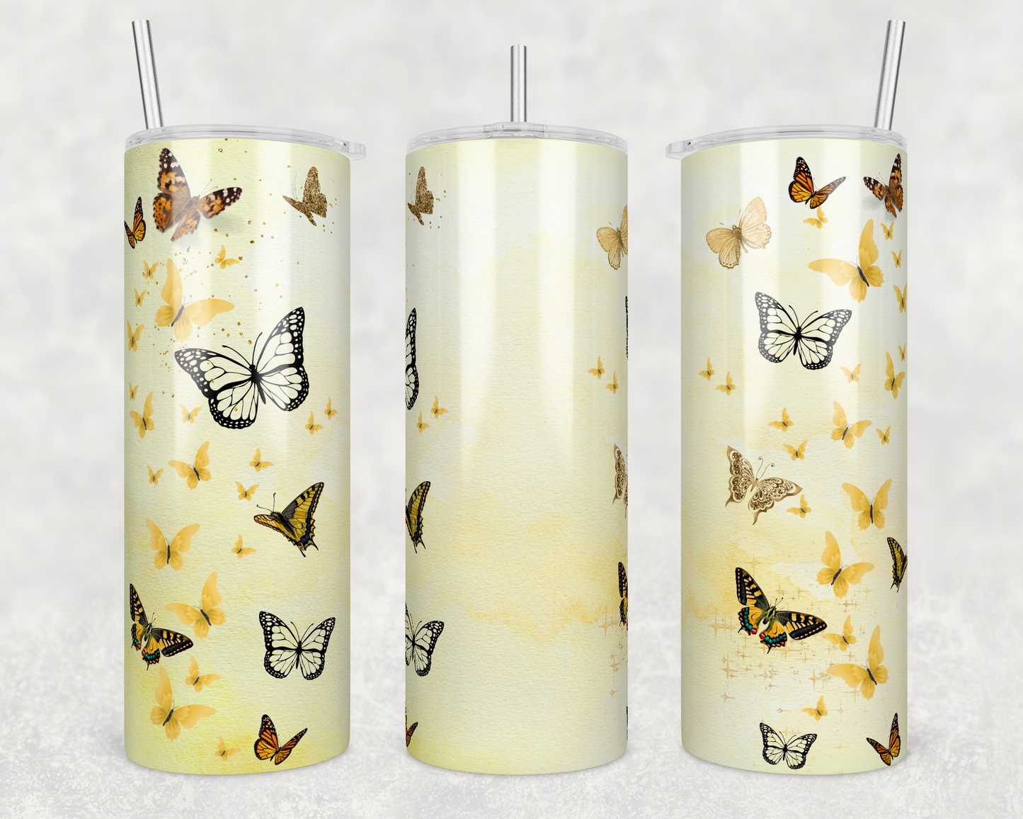 Yellow butterfly! 20oz Tumbler