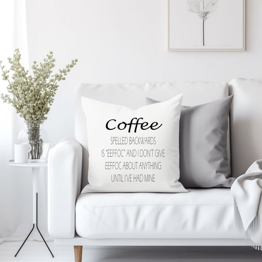 Coffee-Effoc - Throw Pillow Cover