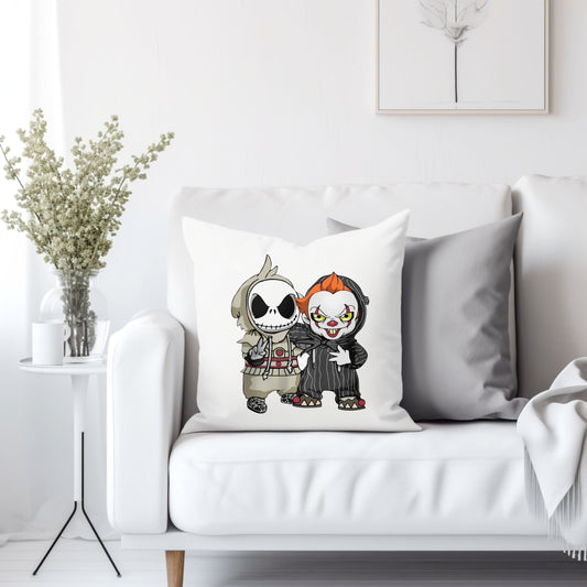 Jack and Pennywise - Throw Pillow Cover