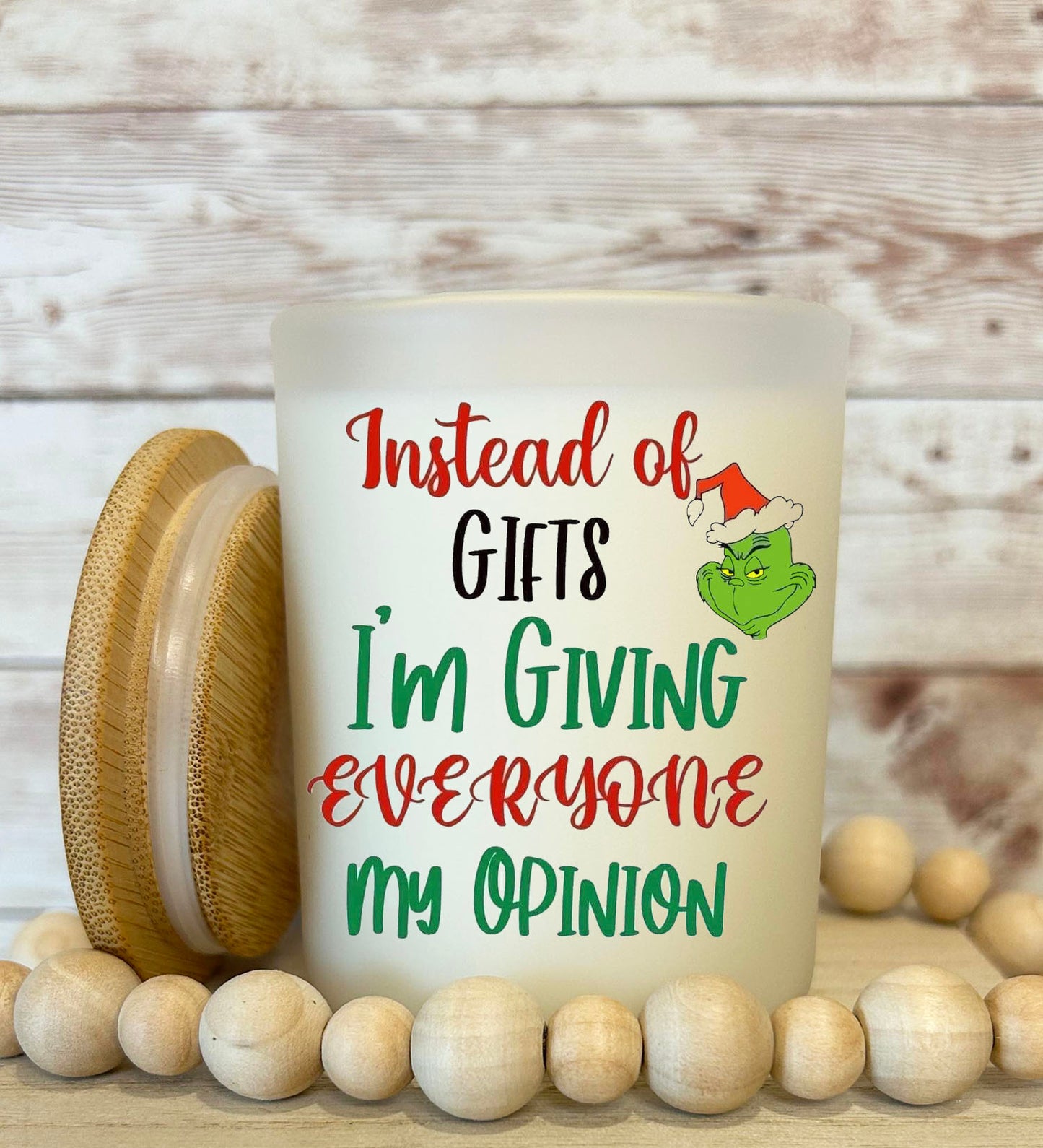 Instead of gifts I'm giving everyone my opinion Soy candle