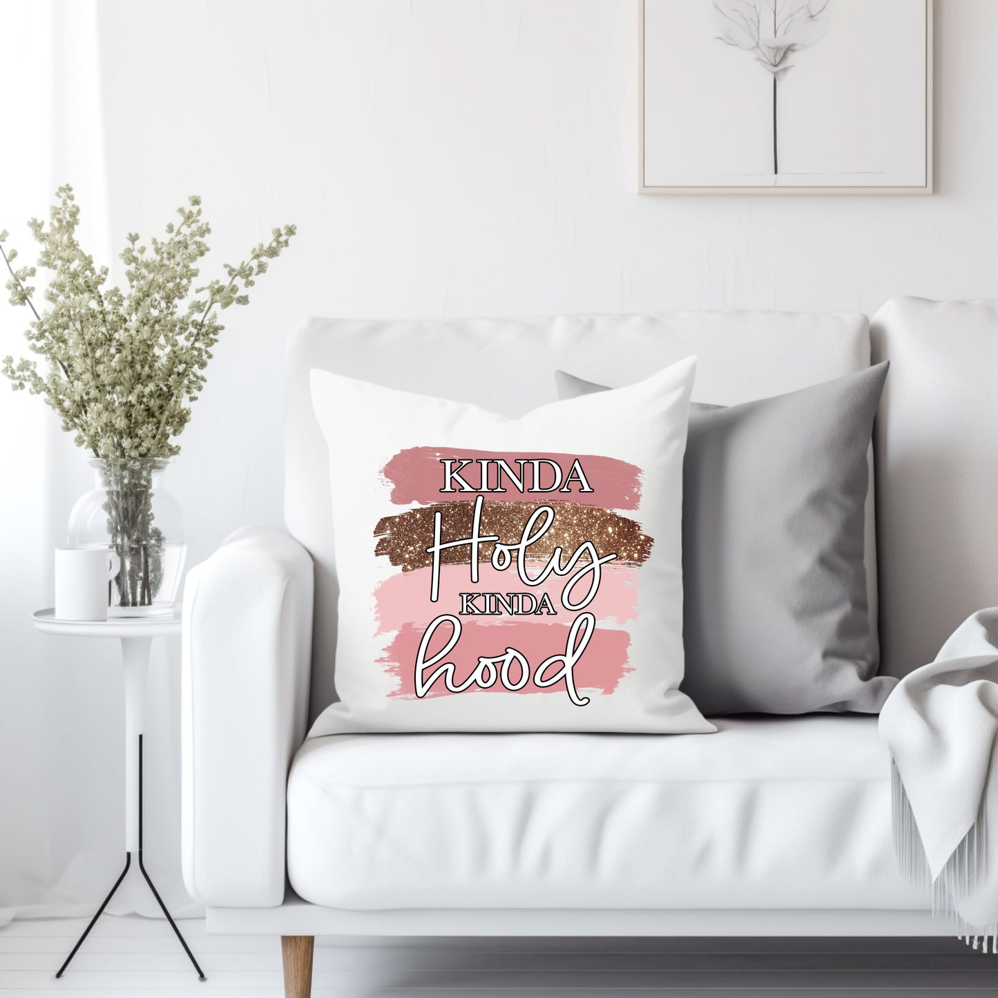 Kinda Holy kinda hood - Throw Pillow Cover