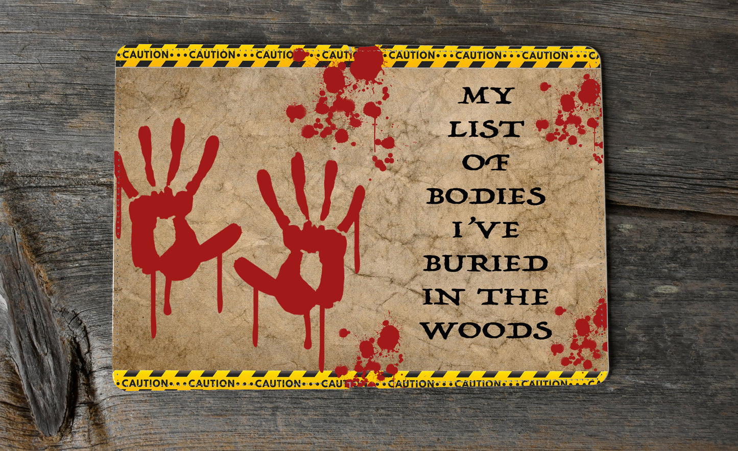 My list of bodies I've buried in the woods