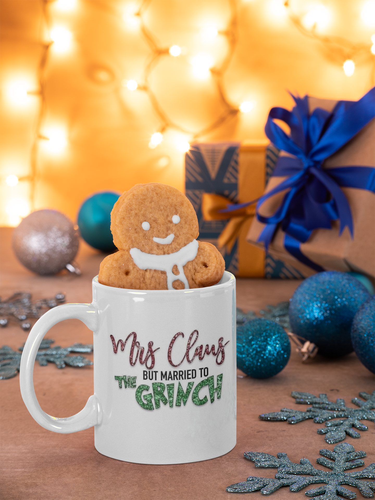 Mrs Claus but married to the GRINCH! MUG