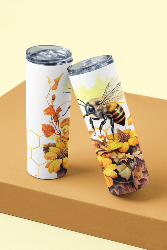 Bee & Yellow Coneflowers 20oz Tumbler