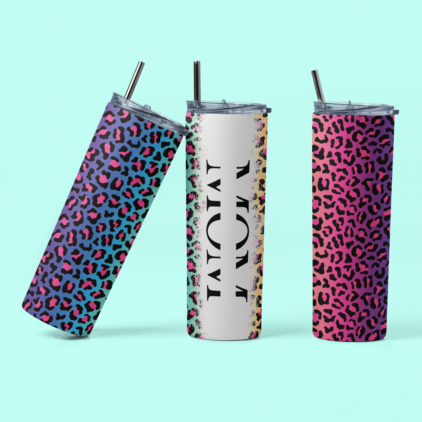 Colorful cheetah print MOM! 20oz Tumbler