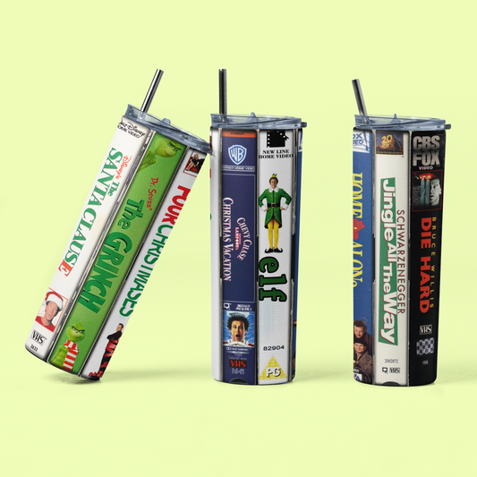 Christmas Movie VHS 2 Skinny Tumbler!