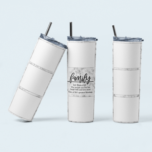 Family 8 pictures on grey! 20oz Tumbler