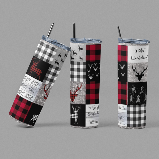 Winter wonderland plaid! Tumbler