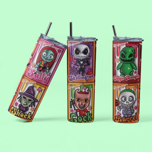 Nightmare before Christmas 3 skinny tumbler!