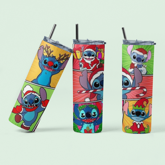 Stitch Christmas 3 skinny tumbler!