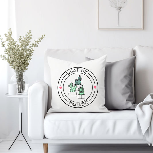 What the fucculent cactus - Throw Pillow Cover