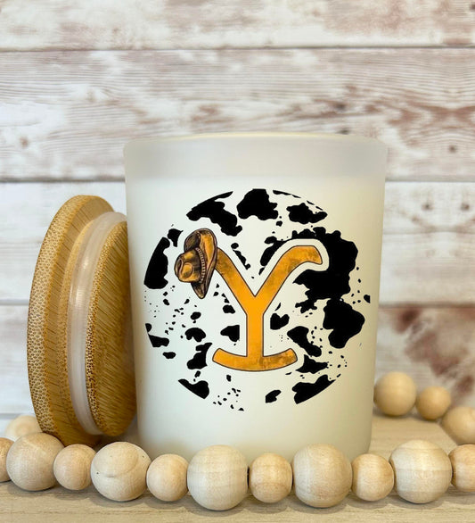 Yellowstone - Y & cow print Soy candle