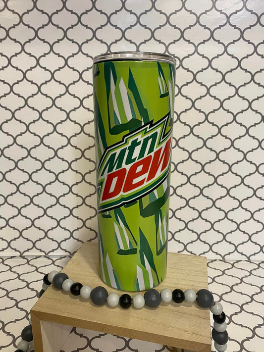 Glow in the dark Mt. Dew - Skinny Tumbler