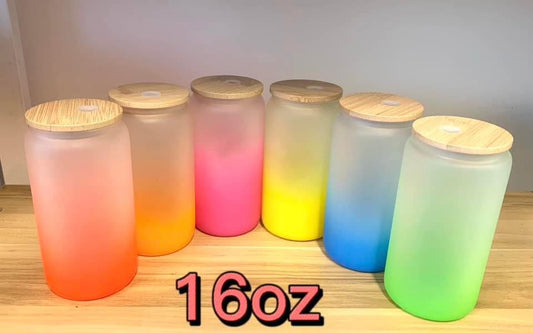 Customized colored frosted Glass Cup