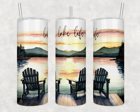 Lake life - Skinny Tumbler