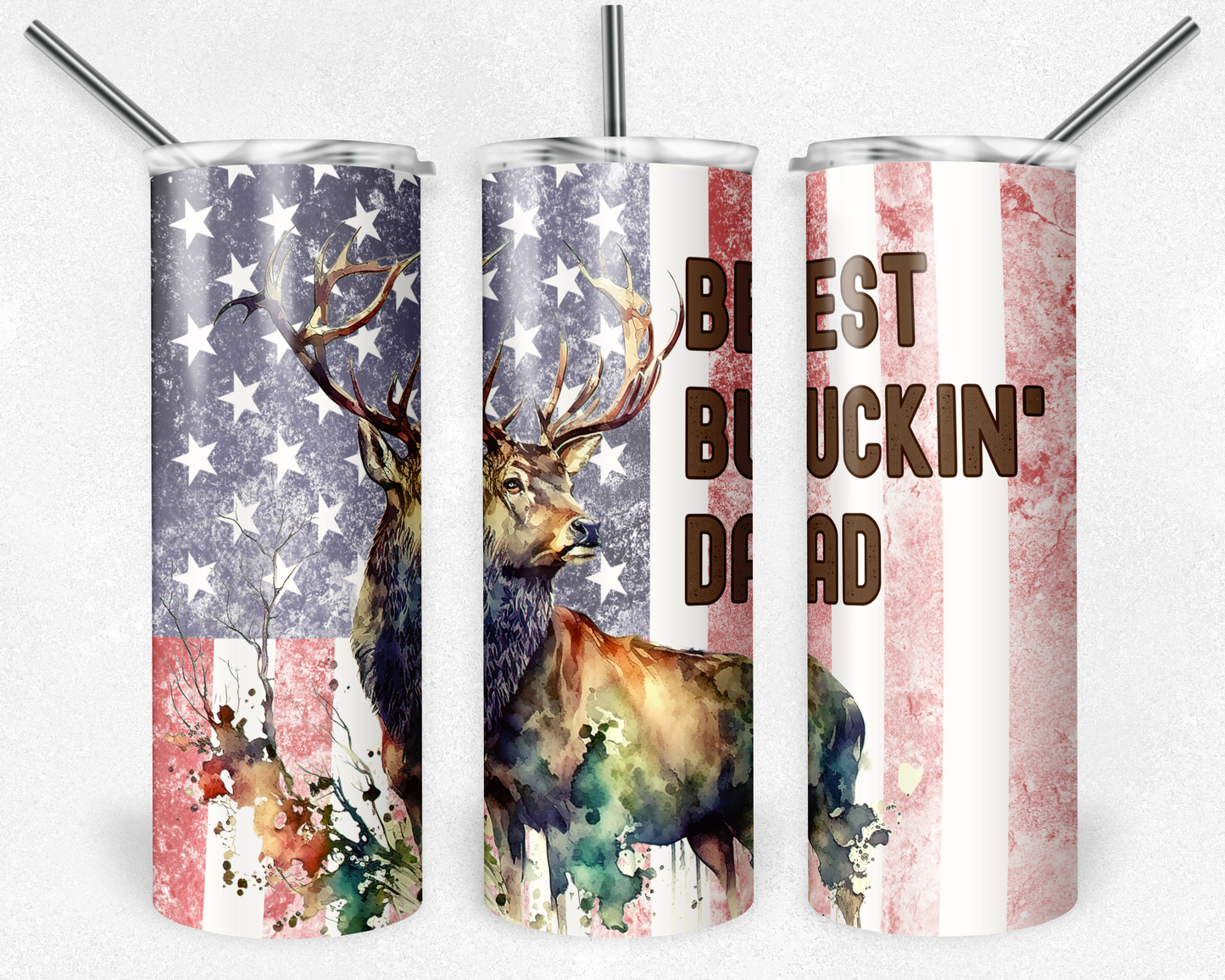 Best buckin' Dad - Skinny Tumbler