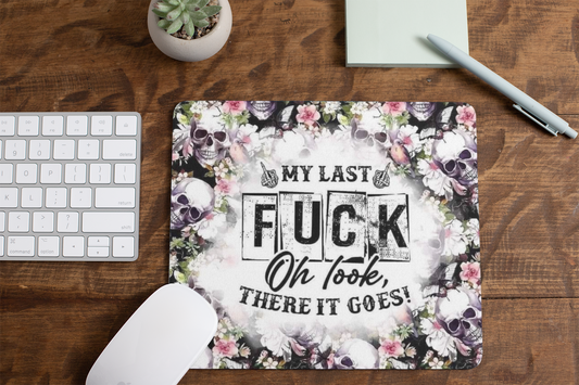 My last fuck skulls & flowers - Mouse Pad