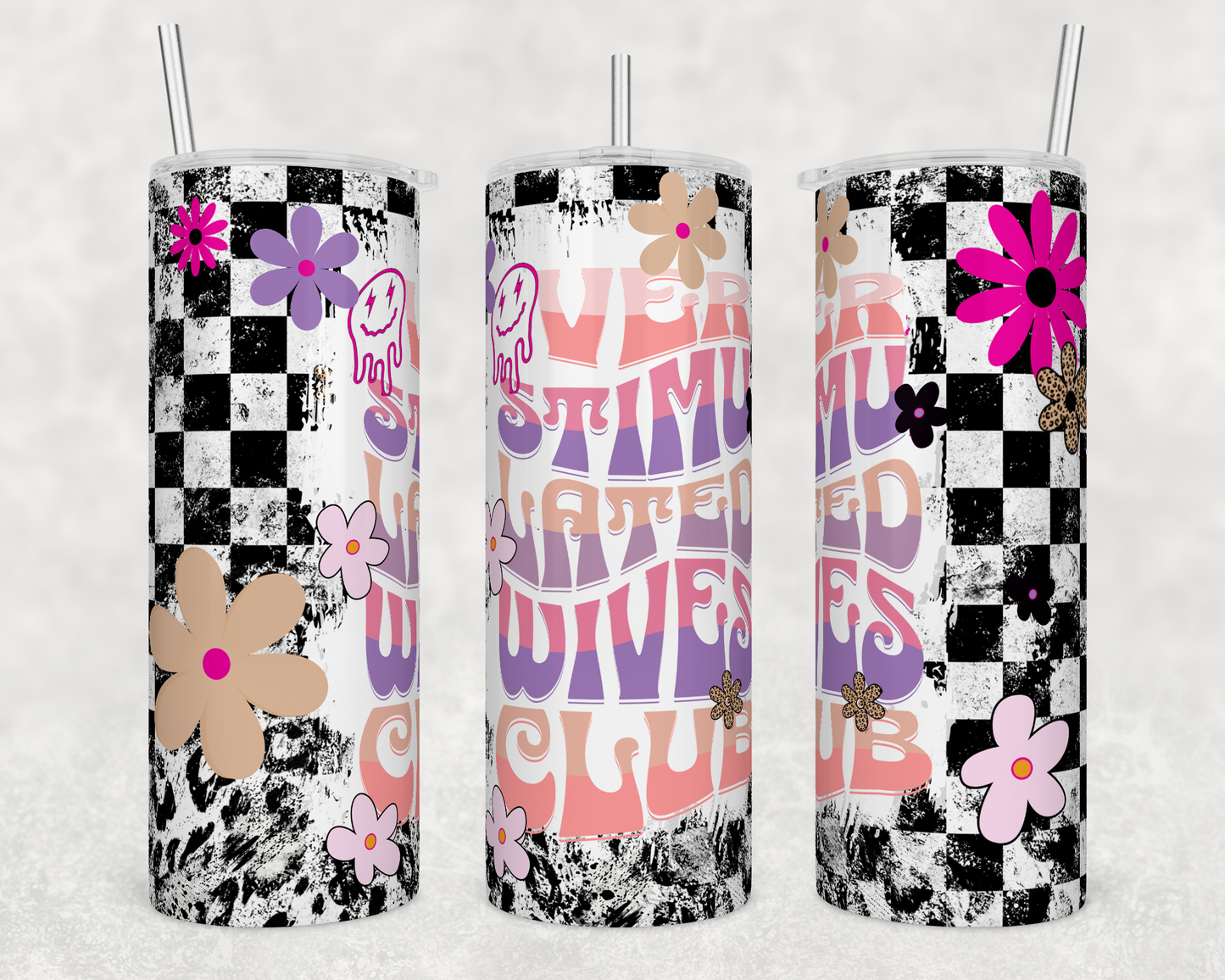 Over stimulated wives club - Skinny Tumbler