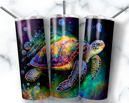 Turtle artistic - Skinny Tumbler